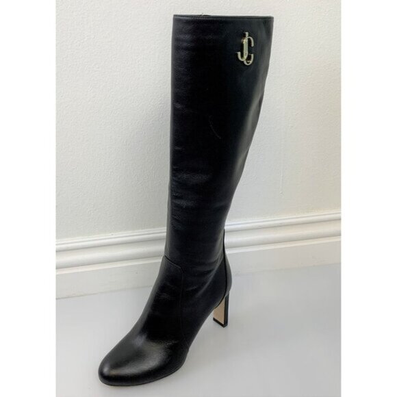 NIB Authentic Jimmy Choo Mahesa 100 Knee Boots SIze 37.5 - Picture 9 of 13